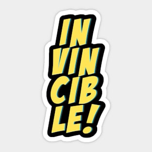 Invincible Text Sticker